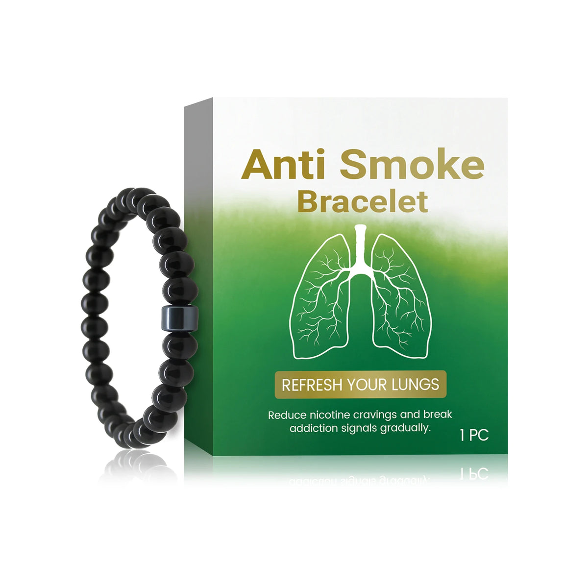 Quit Smoking Bracelet Control Smoking Dispel Addiction anti Anxiety Lung Detox Cleansing Smoke Cessation Bracelets for Men Women